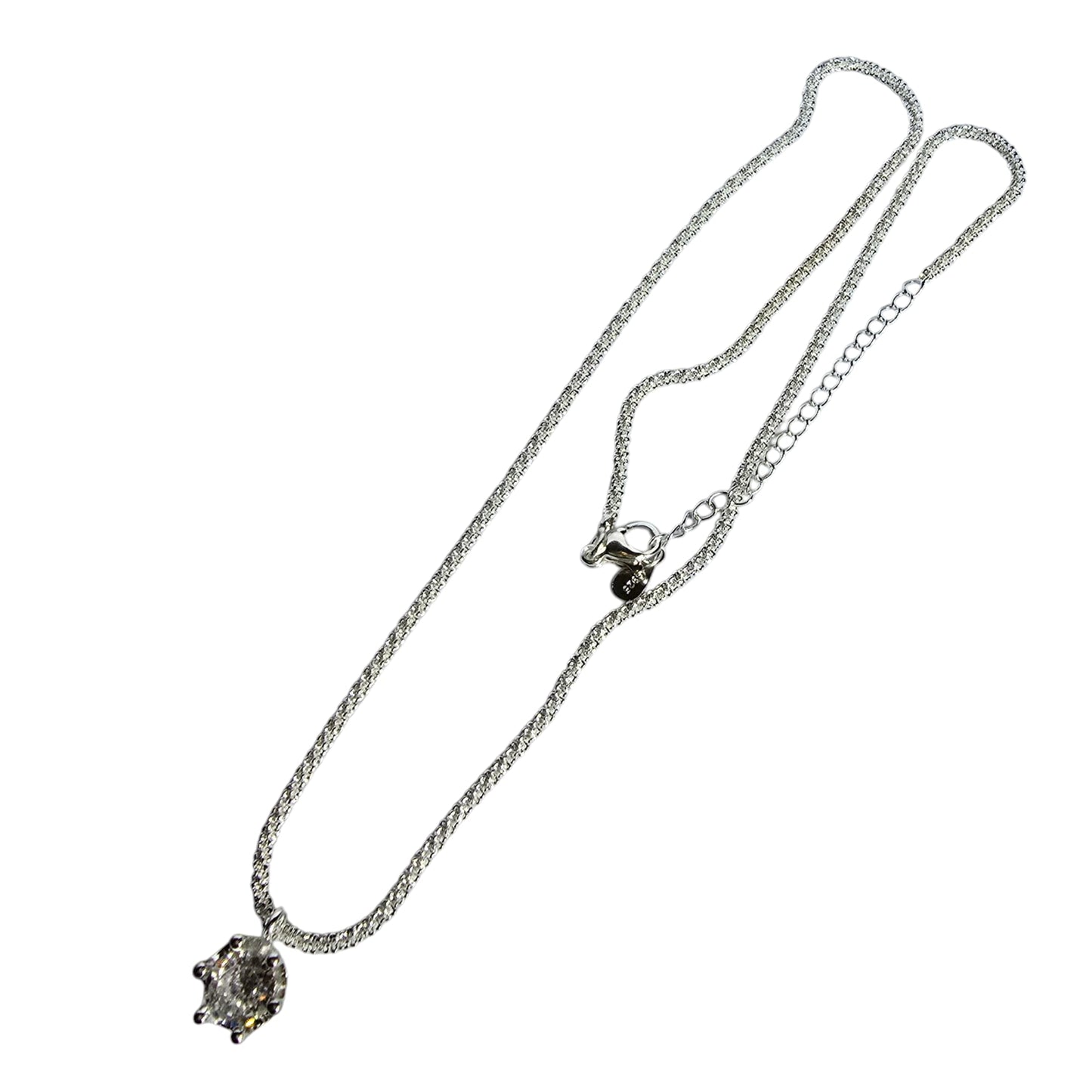 sterling silver cubic zirconia pendant necklace