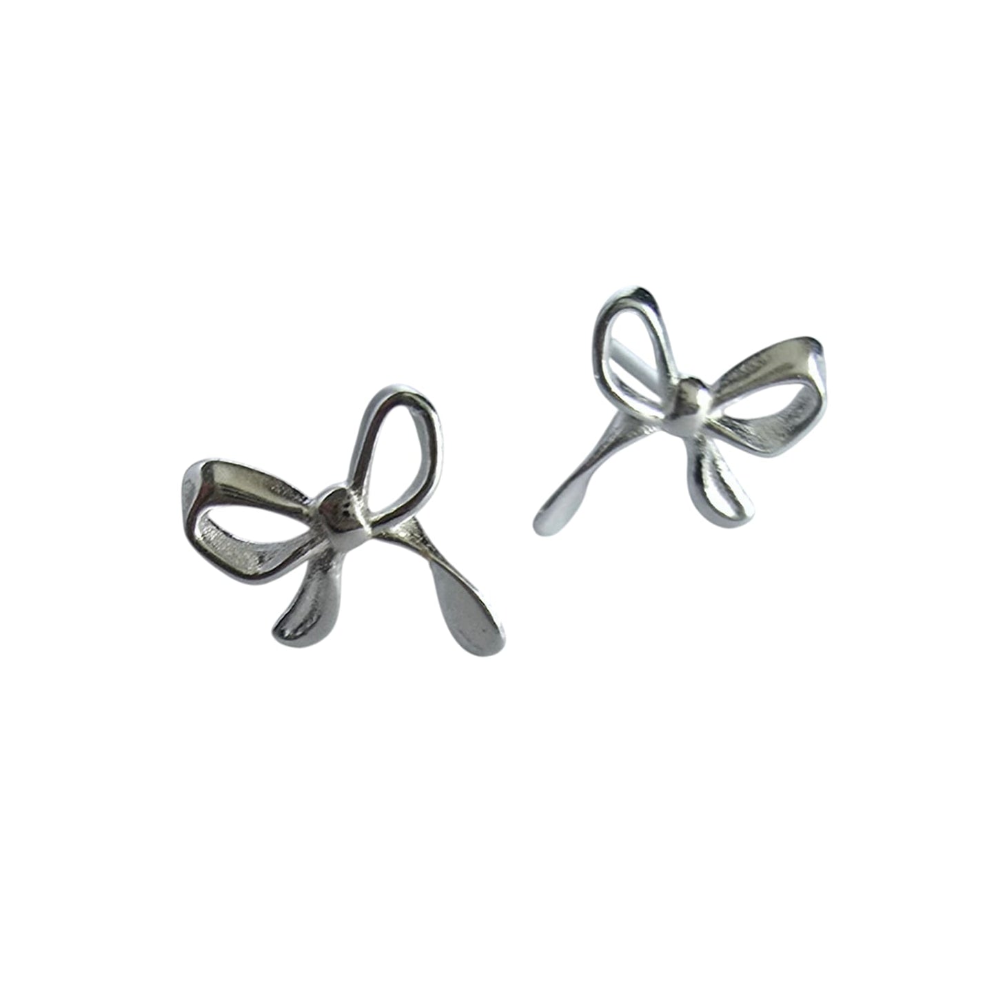 sterling silver bow earrings