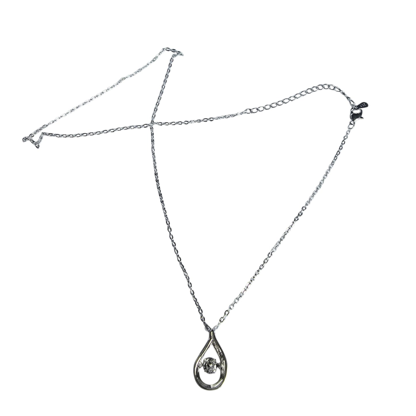 sterling silver tear drop necklace