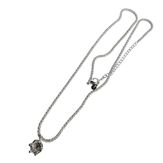 sterling silver cubic zirconia pendant necklace