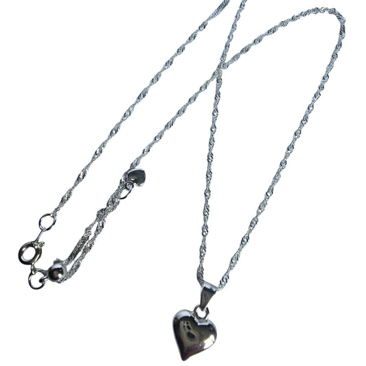 sterling silver heart pendant necklace