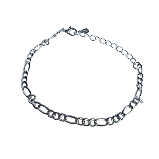 sterling silver mid curb link braclet