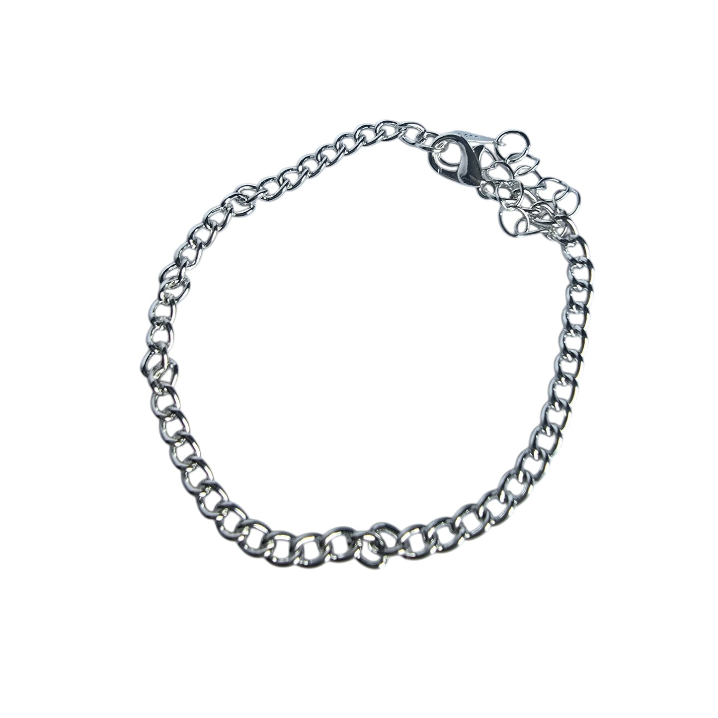 sterling silver small curb link bracelet