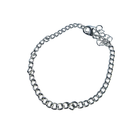 sterling silver small curb link bracelet