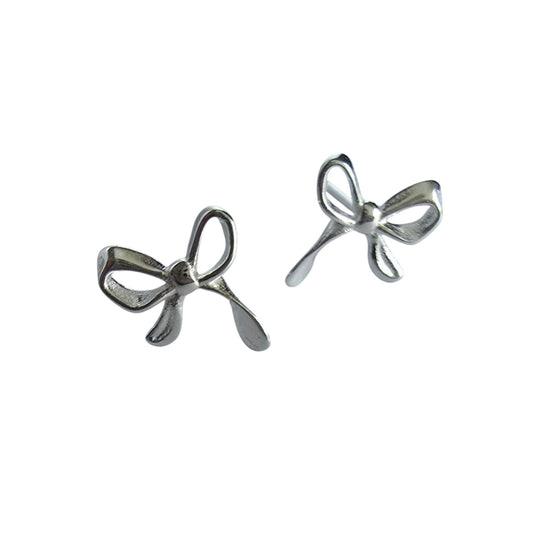 sterling silver bow earrings